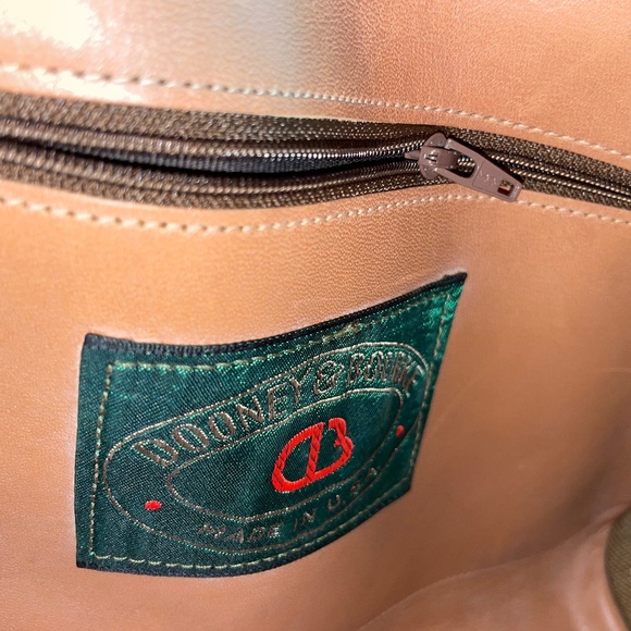 RARE Dark Brown Canvas Vintage Authentic Green Label Dooney & Bourke Bag - Picture 10 of 12